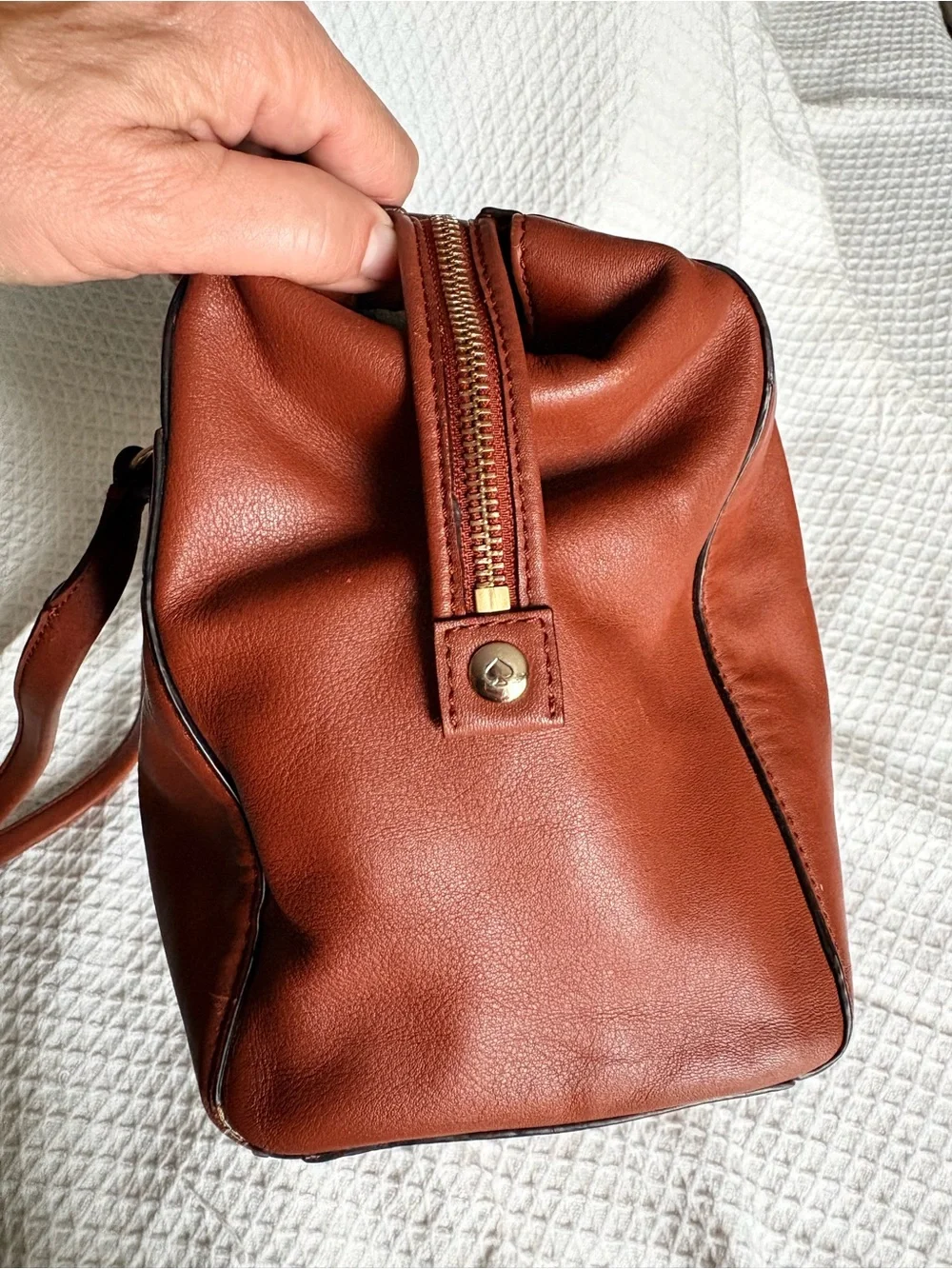 Kate Spade Hampton Road Janie Satchel Bag Classic - Dark Roast Brown Leather
